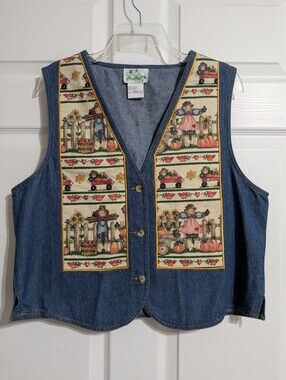 Quacker Factory Vintage Women's Denim Vest